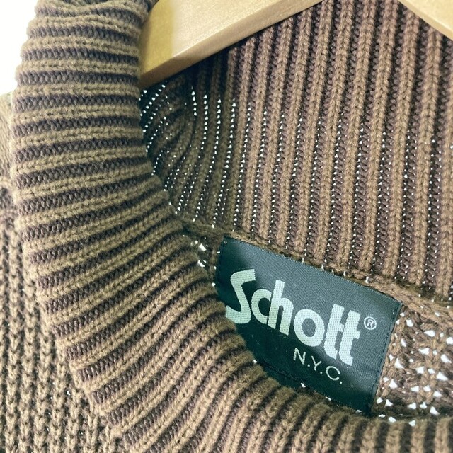 schott(ショット)の★ショット ダルカラータートルネックニット ブラウン sizeM メンズのトップス(ニット/セーター)の商品写真