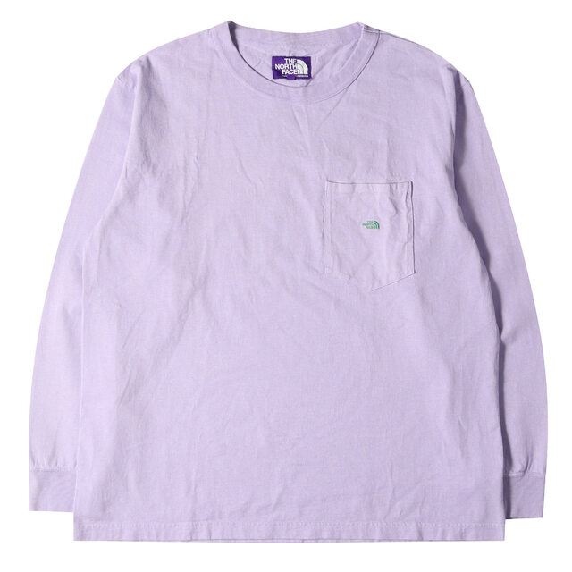 THE NORTH FACE PURPLE LABEL ノースフェイス パープルレーベル Tシャツ ポケット ワンポイント ロゴ エンブロイダリー ロングスリーブTシャツ 7oz L/S Pocket Tee / NT3102N トップス カットソー 長袖 ロンT ライトパープル L アウトドア ブランドカジュアル【メンズ】メンズ