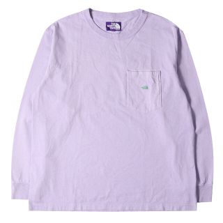 THE NORTH FACE PURPLE LABEL ノースフェイス パープルレーベル Tシャツ ポケット ワンポイント ロゴ エンブロイダリー ロングスリーブTシャツ 7oz L/S Pocket Tee / NT3102N トップス カットソー 長袖 ロンT ライトパープル L アウトドア ブランドカジュアル【メンズ】【中古】(Tシャツ/カットソー(七分/長袖))