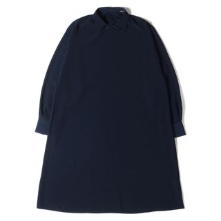 ラッドミュージシャン(LAD MUSICIAN)のLAD MUSICIAN ラッドミュージシャン シャツ ポリ デシン プルオーバー ロングシャツ PULLOVER LONG SHIRT 2222-106 22AW ネイビー 紺 42 日本製 トップス カジュアルシャツ 長袖 シンプル ブランド【メンズ】【中古】【美品】(シャツ)