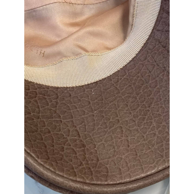 Hermes エルメス レザー キャップ ブラウン 帽子