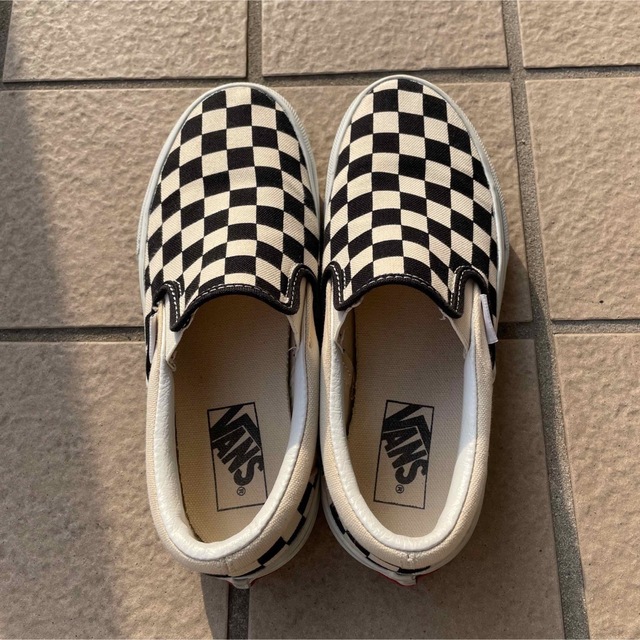 VANS(ヴァンズ)のブロックチェックvans キッズ/ベビー/マタニティのキッズ靴/シューズ(15cm~)(スニーカー)の商品写真