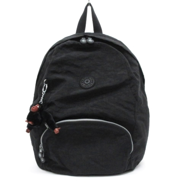 kipling(キプリング)のキプリング リュックサック デイパック モンキーチャーム 付き 黒 ブラック レディースのバッグ(リュック/バックパック)の商品写真