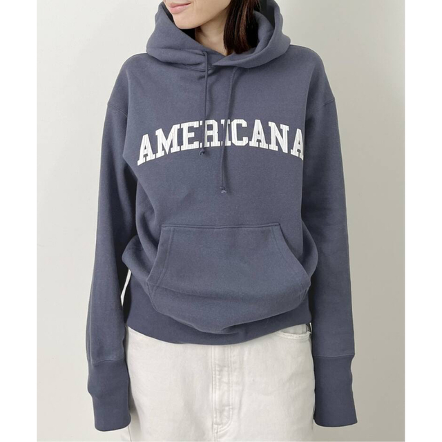 【Americana/アメリカーナ】Logo Parka ブルー