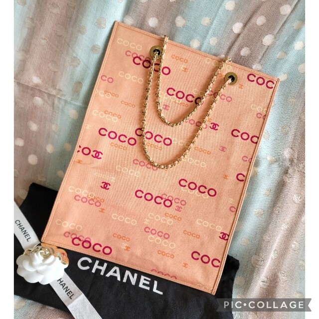 CHANEL♡♡超美品♡♡ココプリント キャンバス チェーンハンド＆トートバッグ