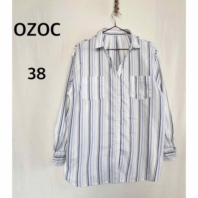 OZOC(オゾック)のOZOC オゾック ストライプ　シャツ　38サイズ レディースのトップス(シャツ/ブラウス(長袖/七分))の商品写真