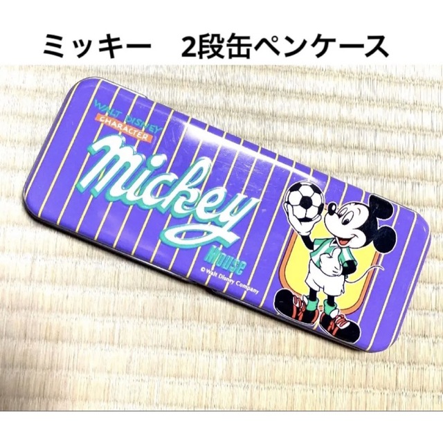 Disney(ディズニー)の送料無料　美品　ミッキー　大きめ缶ペンケース インテリア/住まい/日用品の文房具(ペンケース/筆箱)の商品写真