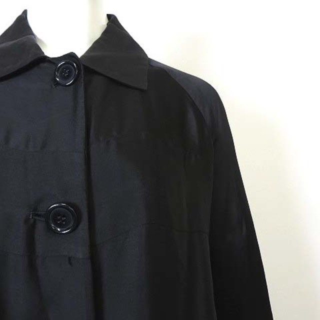 ASPESI(アスペジ)のアスペジ コート スプリングコート サテン ステンカラー とろみ 長袖 M 黒 レディースのジャケット/アウター(その他)の商品写真
