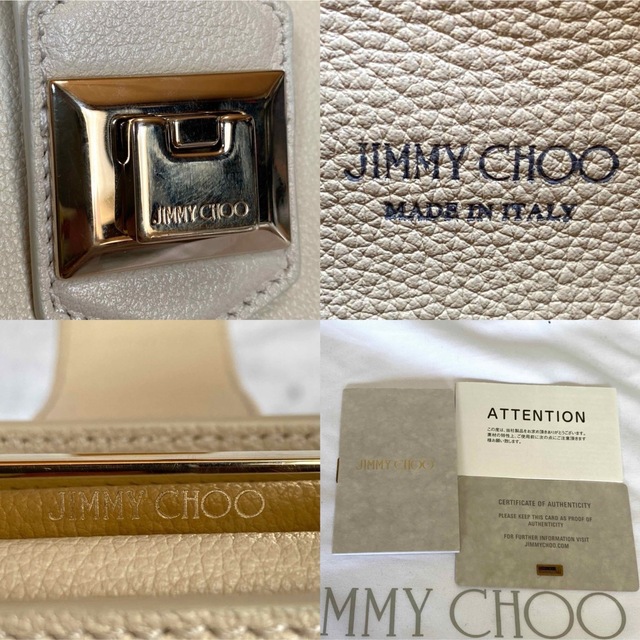 【美品】JIMMY CHOO MARIANNE/S リネン 2WAYハンドバッグ 6