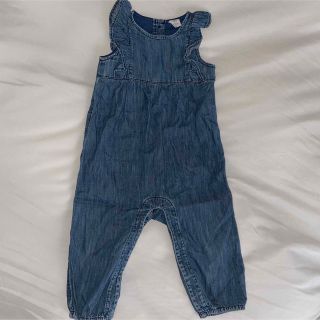 ベビーギャップ(babyGAP)のBABY GAP デニム ロンパース 80cm 12-18m(ロンパース)