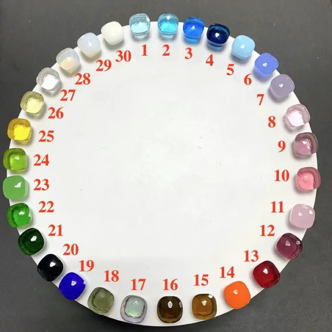 Which color？ キャンディリング 台座カラー選べます 9－10号 レディースのアクセサリー(リング(指輪))の商品写真