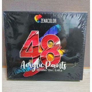 【新品】ZENACOLOR　４８色　アクリル絵の具(絵の具/ポスターカラー)