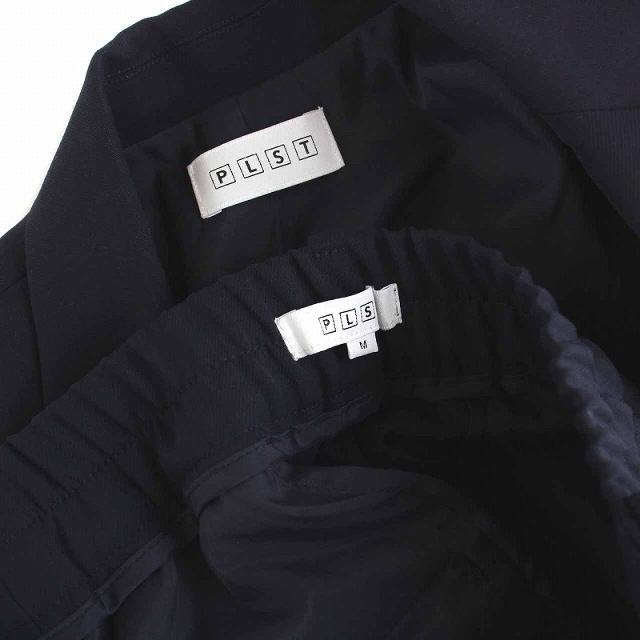 PLST(プラステ)のプラステ スーツ セットアップ 上下 テーラードジャケット 1B パンツ M 紺 レディースのフォーマル/ドレス(スーツ)の商品写真