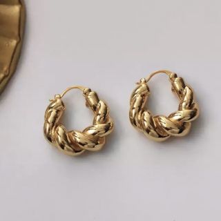 セオリー(theory)のWaffle twist pierce gold No.798(ピアス)