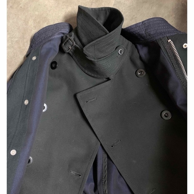 sacai - Sacai メンズ レイヤードトレンチコート ドッキング sacai - Sacai メンズ レイヤードトレンチコート ドッキング