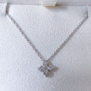 0.13ct スタージュエリー ダイヤモンドネックレス PT950 フラワー