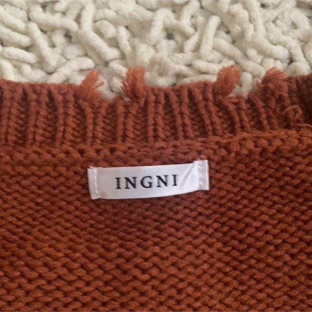 INGNI(イング)のINGNI イング カーディガン オレンジ レディースのトップス(カーディガン)の商品写真