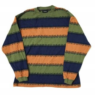 ビームス(BEAMS)のBEAMS ビームス 22SS ジャガードイージークルーネック 11-14-1126-458 S OLIVE 長袖 ボーダー ロングスリーブTシャツ トップス【中古】【BEAMS】(Tシャツ/カットソー(七分/長袖))