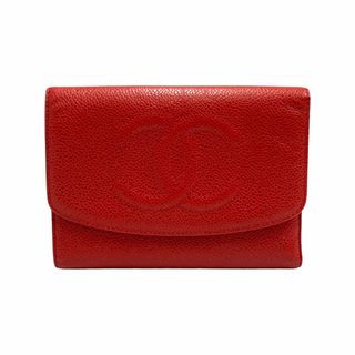 お値下げしました♥CHANEL♥キャビアスキン/ココマーク/二つ折り財布