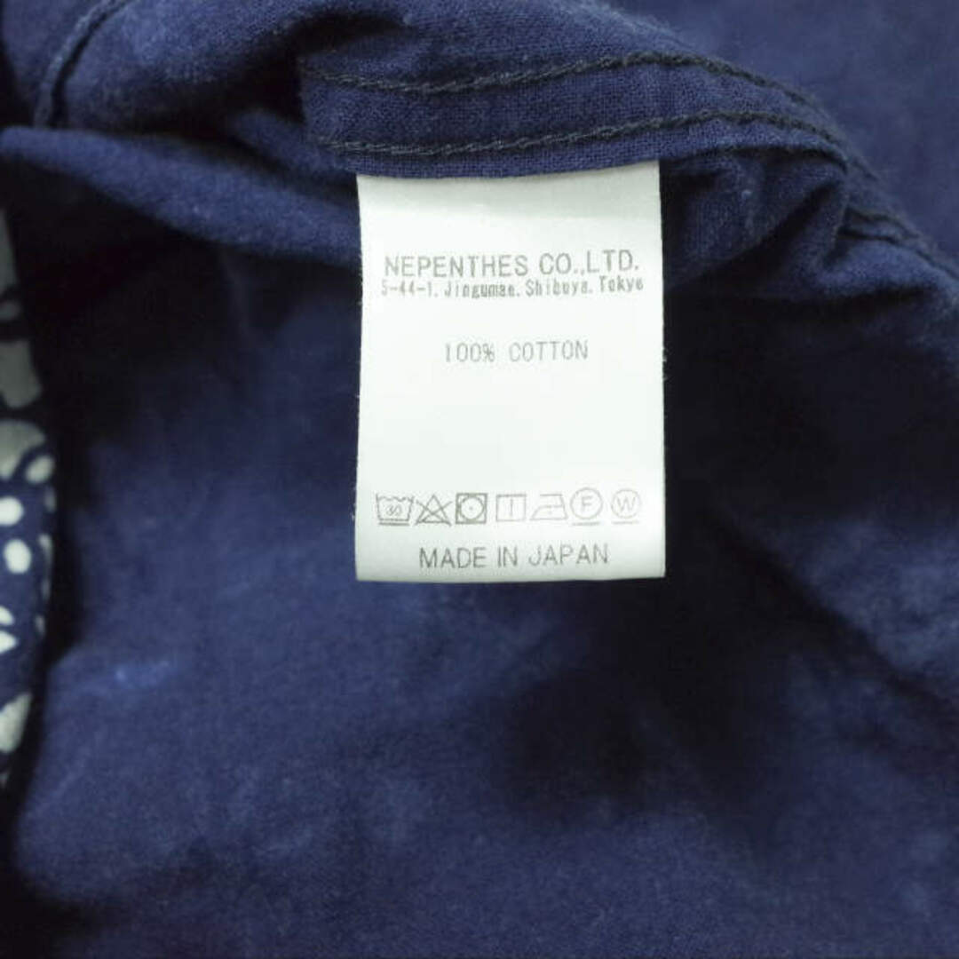 Needles(ニードルス)のNeedles ニードルス 日本製 Oriental Button Unity Shirt - Ran-in-ka-fu - Mun オリエンタルボタン スタンドカラーシャツジャケット XS インディゴ 藍染 トップス【中古】【Needles】 メンズのトップス(シャツ)の商品写真