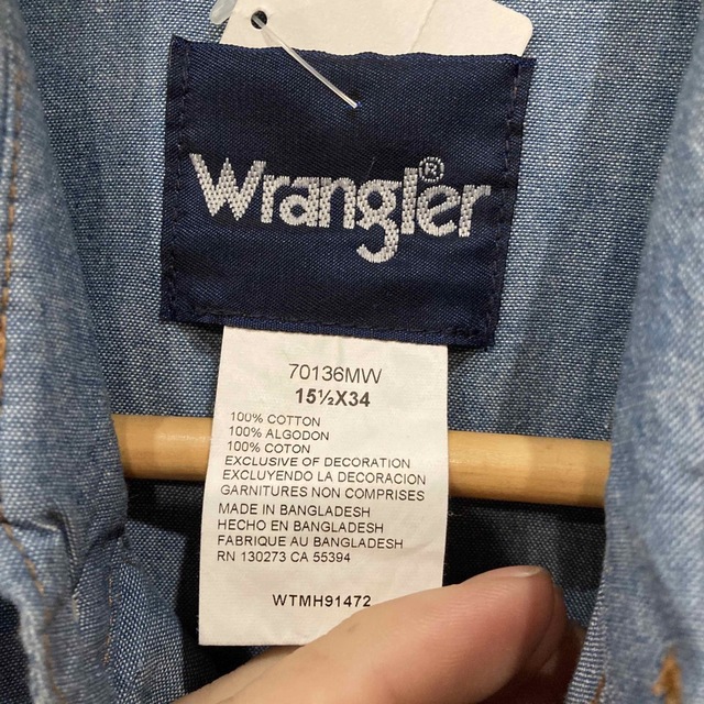 Wrangler ラングラー 長袖シャツ ウェスタンシャツ シャンブレーシャツ 2