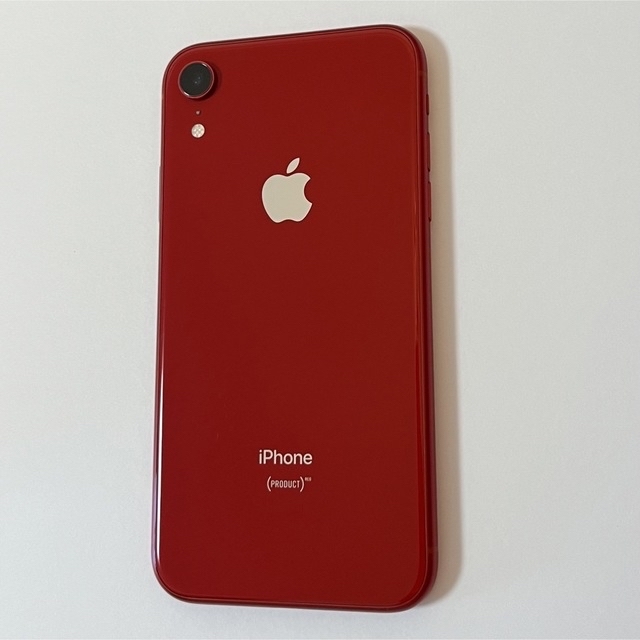 Apple(アップル)のiPhoneXR (PRODUCT)RED 128GB 本体、外箱　Apple スマホ/家電/カメラのスマートフォン/携帯電話(スマートフォン本体)の商品写真