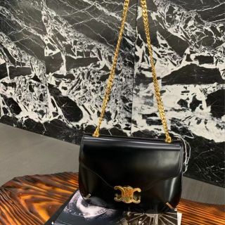 CELINE ラムレザー バイカラークラッチ FRAME EVENING-