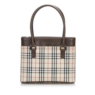 バーバリー(BURBERRY)の美品 バーバリー ノバチェック ハンドバッグ キャンバス レディース BURBERRY 【222-90015】(ハンドバッグ)