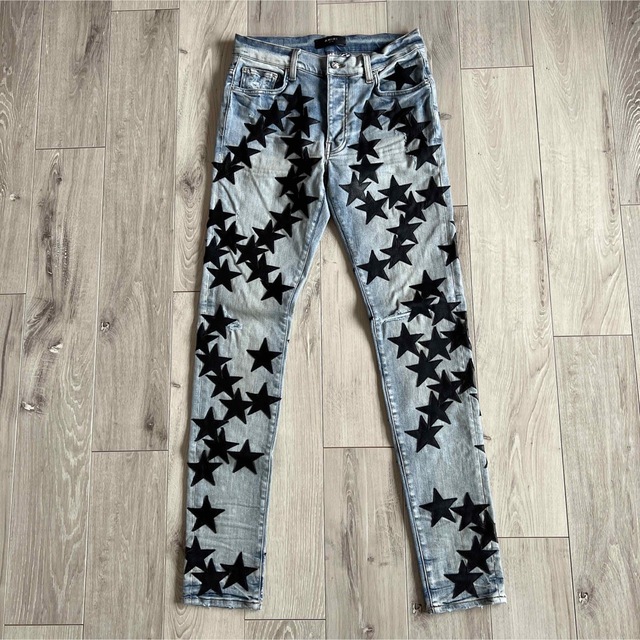 AMIRI Chemist Leather Stars Jean レザー デニム