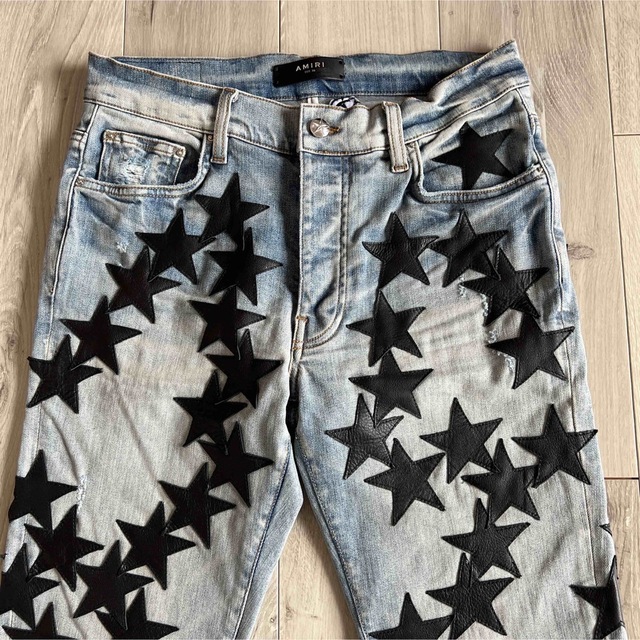 AMIRI Chemist Leather Stars Jean レザー デニム