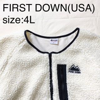 ファーストダウン(FIRST DOWN)のFIRST DOWN(USA)ビンテージボアフリースジャケット(ブルゾン)