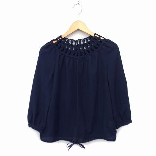 シップス(SHIPS)のシップス ブラウス シャツ ノーカラー レース 透け感 ラグランスリーブ 長袖 (シャツ/ブラウス(長袖/七分))