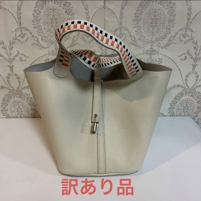 牛本革 ハンドバッグ シルバー金具 Mサイズ