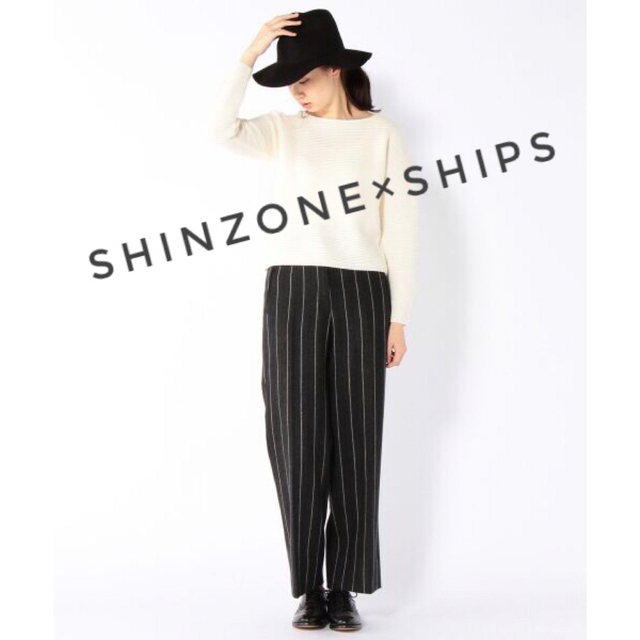Shinzone(シンゾーン)のSHINZONE×SHIPSストライプワイドパンツ ¥21,780（税込） レディースのパンツ(カジュアルパンツ)の商品写真