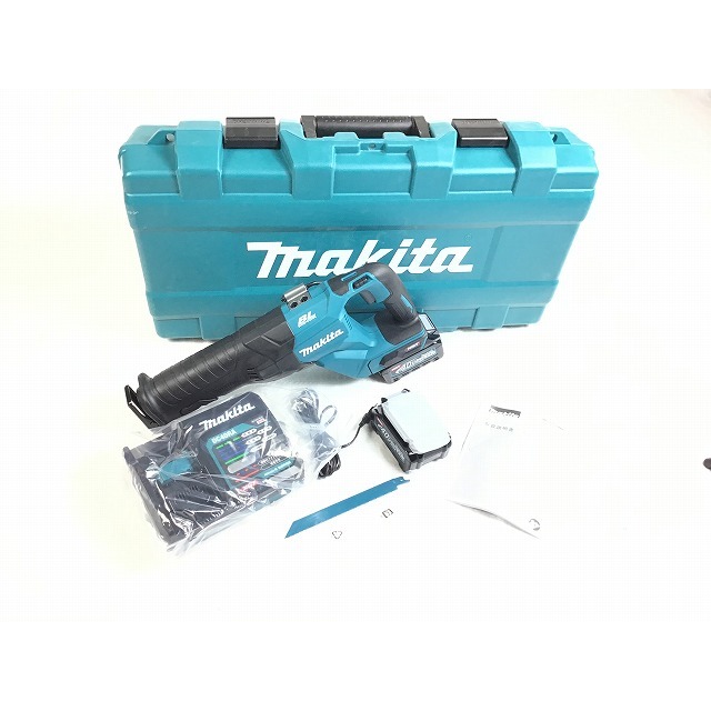 ☆未使用品☆ makita マキタ 40V 充電式レシプロソー JR001GRDX 青/ブルー バッテリ2個(40V 2.5Ah) 充電器 ケース付き 66327