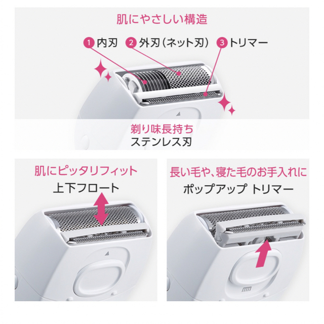 Panasonic(パナソニック)のPanasonic レディシェイバー　Salashe スマホ/家電/カメラの美容/健康(レディースシェーバー)の商品写真