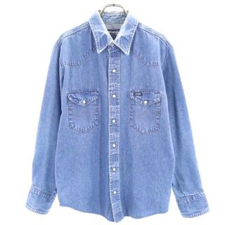 ラングラー(Wrangler)のラングラー 80s ヴィンテージ　ウエスタン 長袖 デニムシャツ Wrangler ロゴ刺繍 メンズ 【中古】  【230309】(シャツ)