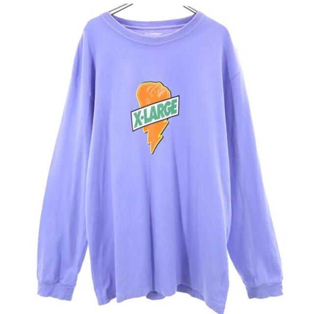 XLARGE - エクストララージ ロゴプリント 長袖 Tシャツ L ラベンダー ...
