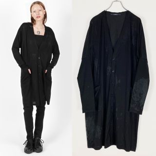 LIMI feu twisted Flowy Long Cardigan 黒2