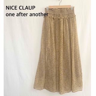 ワンアフターアナザーナイスクラップ(one after another NICE CLAUP)のNICE CLAUP ナイスクラップ　花柄　スリット入り　ロング　スカート(ロングスカート)