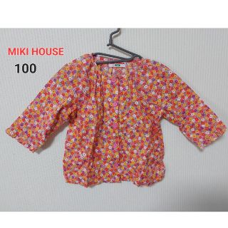 ミキハウス(mikihouse)のMIKI HOUSE　ミキハウス　花柄　シャツ　100㎝(Tシャツ/カットソー)