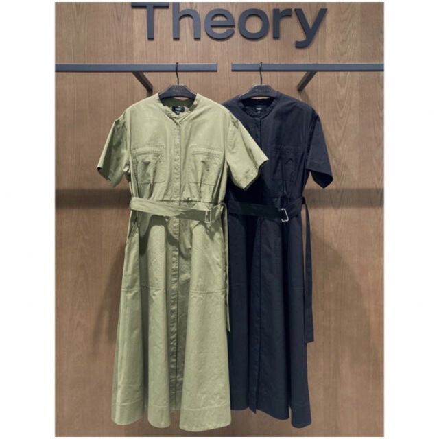 Theory 21ss シャツドレスロングワンピース/マキシワンピース