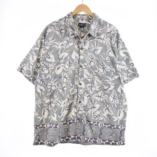 パタゴニア(patagonia)の古着 01年製 パタゴニア Patagonia ORGANIC COTTON オーガニックコットン 総柄 オープンカラー ハワイアンアロハシャツ メンズXL /eaa321155(シャツ)