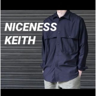 コモリ(COMOLI)のNICENESS KEITH シャツ 黒 M(シャツ)