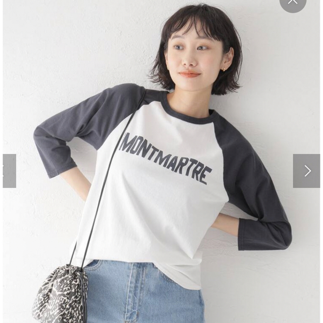 SLOBE IENA(スローブイエナ)のMONTMARTRE ラグランTEE グレー メンズのトップス(Tシャツ/カットソー(七分/長袖))の商品写真