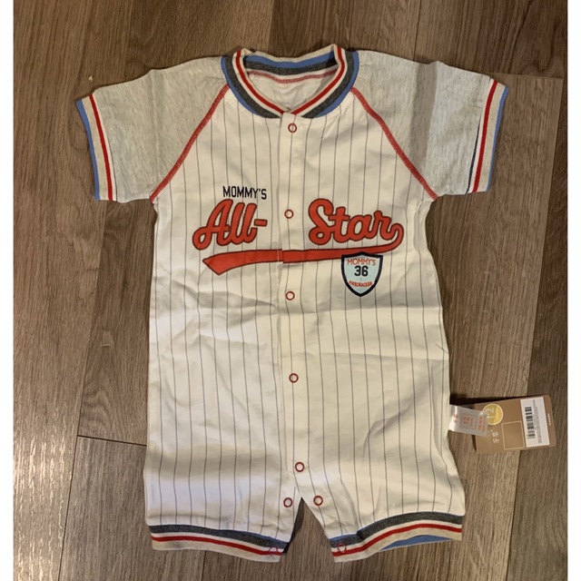 野球ユニフォーム⭐︎ロンパース キッズ/ベビー/マタニティのベビー服(~85cm)(ロンパース)の商品写真