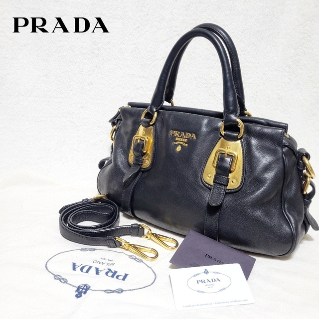 PRADA　2WAY ハンドバッグ ショルダーバッグ BN1904 黒 保存袋