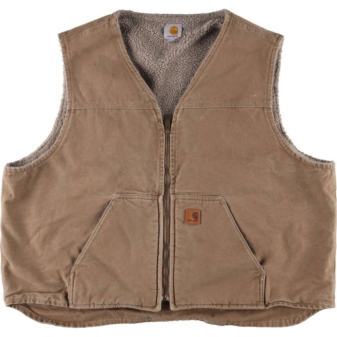 Carharttカーハート特徴ビッグサイズ カーハート Carhartt ダック地ベスト メンズXXXL /eaa319452