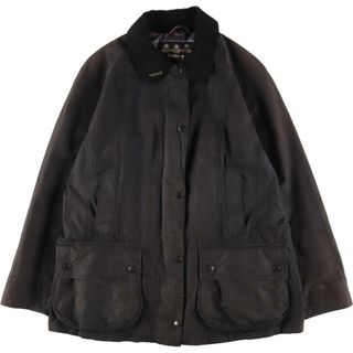 バーブァー(Barbour)の古着 バブアー Barbour ピンバッジ付き ワックスコットン オイルドジャケット 英国製 レディースL /eaa318504(その他)