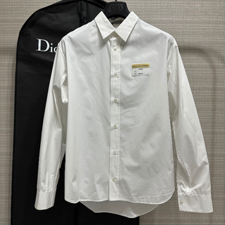 ディオールオム(DIOR HOMME)のDIOR 19SS VISITER LOGO PATCH WHITE SHIRT(シャツ)